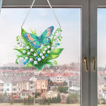 Load image into Gallery viewer, Acrylic Special Shape Flower Parrot DIY Diamond Art Pendant Kit for Wall Window
