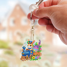 Load image into Gallery viewer, 6Pcs Double Sided Special Shape Animals Diamond Art Keyring for Beginners Adults
