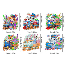 Load image into Gallery viewer, 6Pcs Double Sided Special Shape Animals Diamond Art Keyring for Beginners Adults
