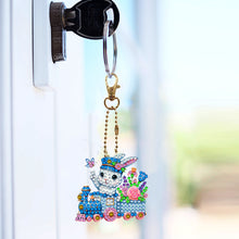 Load image into Gallery viewer, 6Pcs Double Sided Special Shape Animals Diamond Art Keyring for Beginners Adults

