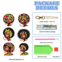 Load image into Gallery viewer, 6Pcs Double Sided Special Shape Animals Diamond Art Keyring for Beginners Adults
