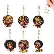 Load image into Gallery viewer, 6Pcs Double Sided Special Shape Animals Diamond Art Keyring for Beginners Adults

