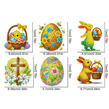 Load image into Gallery viewer, 6Pcs Double Sided Special Shape Animals Diamond Art Keyring for Beginners Adults
