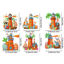 Load image into Gallery viewer, 6Pcs Double Sided Special Shape Animals Diamond Art Keyring for Beginners Adults
