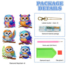 Load image into Gallery viewer, 6Pcs Double Sided Special Shape Animals Diamond Art Keyring for Beginners Adults

