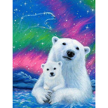 Load image into Gallery viewer, Diamond Painting - Full Round - Polar Bear Under The Aurora (30*40CM)
