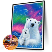 Load image into Gallery viewer, Diamond Painting - Full Round - Polar Bear Under The Aurora (30*40CM)
