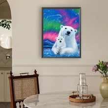 Load image into Gallery viewer, Diamond Painting - Full Round - Polar Bear Under The Aurora (30*40CM)
