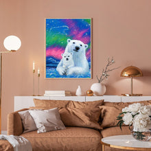Load image into Gallery viewer, Diamond Painting - Full Round - Polar Bear Under The Aurora (30*40CM)
