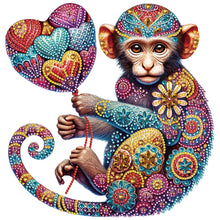 Load image into Gallery viewer, Diamond Painting - Partial Special Shaped - Monkey With Mandala Pattern (30*30CM)
