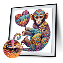 Load image into Gallery viewer, Diamond Painting - Partial Special Shaped - Monkey With Mandala Pattern (30*30CM)
