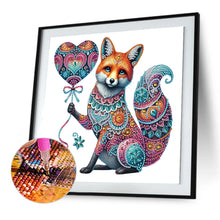 Load image into Gallery viewer, Diamond Painting - Partial Special Shaped - Fox With Mandala Pattern (30*30CM)
