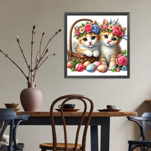 Load image into Gallery viewer, Diamond Painting - Full Round - Two Cats (40*40CM)
