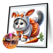 Load image into Gallery viewer, Diamond Painting - Full Round - Cat And Carrot (40*40CM)
