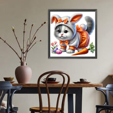 Load image into Gallery viewer, Diamond Painting - Full Round - Cat And Carrot (40*40CM)
