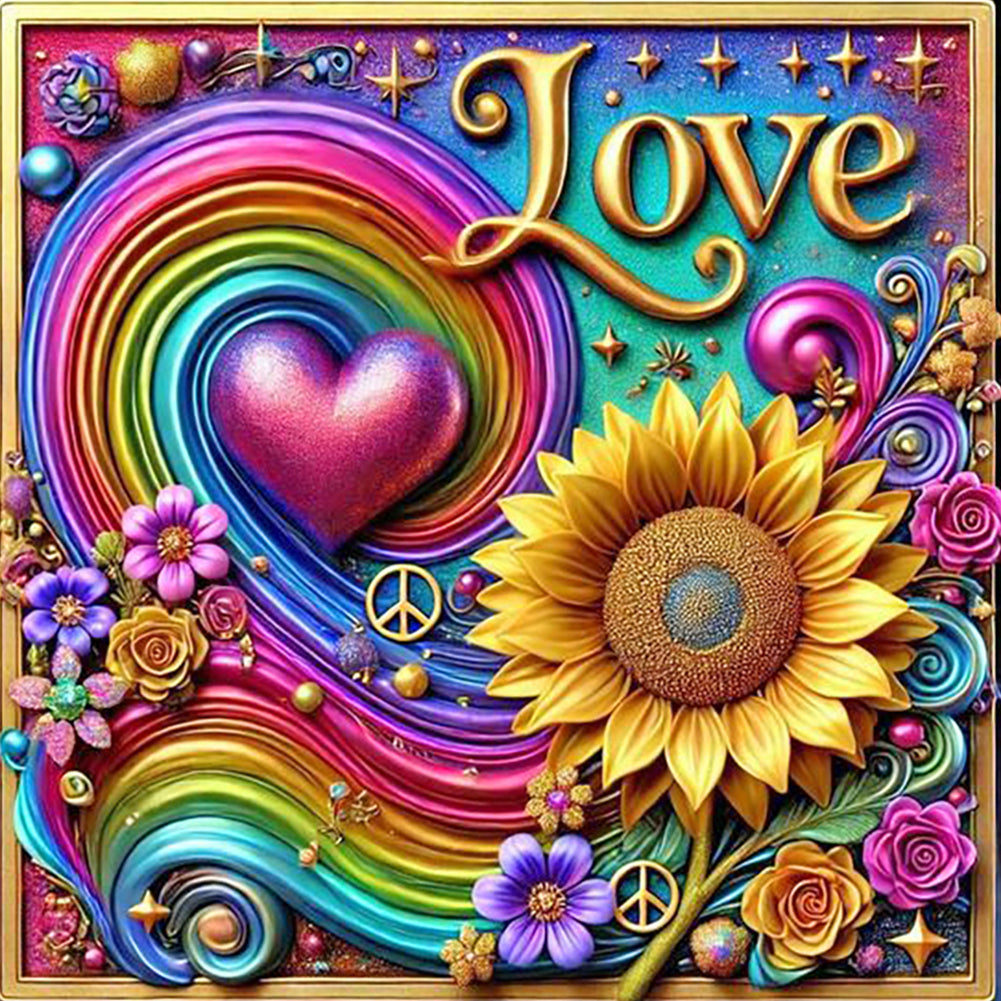 Diamond Painting - Full Round - Colorful Love (40*40CM)