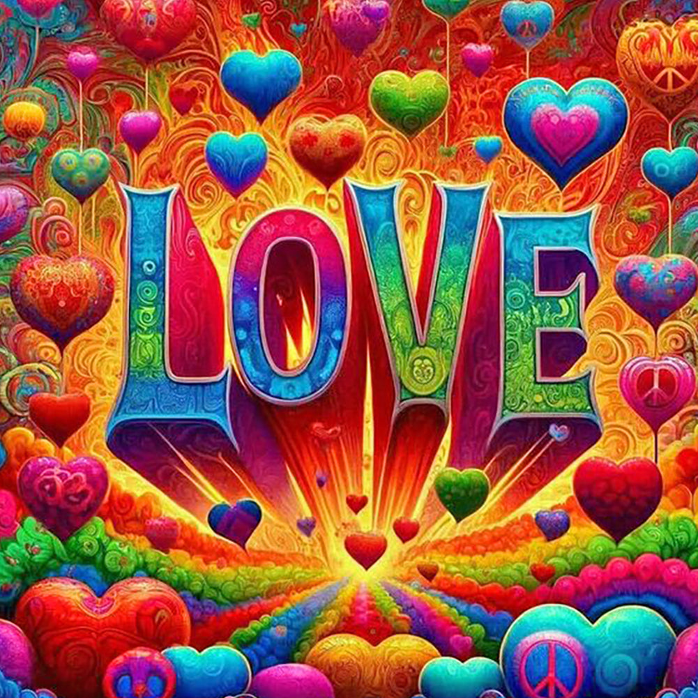 Diamond Painting - Full Round - Colorful Love (40*40CM)