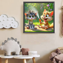 Load image into Gallery viewer, Diamond Painting - Full Round - Funny Cat (40*40CM)
