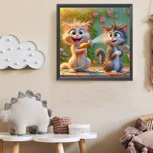 Load image into Gallery viewer, Diamond Painting - Full Round - Funny Cat (40*40CM)
