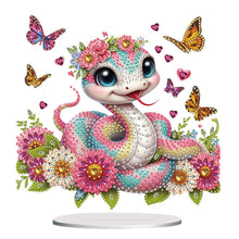 Load image into Gallery viewer, Special Shape Flower Snake Diamond Painting Desktop Decors for Home Office Decor
