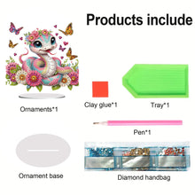 Load image into Gallery viewer, Special Shape Flower Snake Diamond Painting Desktop Decors for Home Office Decor
