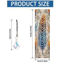 Load image into Gallery viewer, 4Pcs Special Shape Feathers Diamond Painting Bookmark Making Kit for Book Lovers
