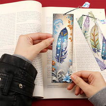 Load image into Gallery viewer, 4Pcs Special Shape Feathers Diamond Painting Bookmark Making Kit for Book Lovers
