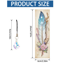 Load image into Gallery viewer, 4Pcs Special Shape Feathers Diamond Painting Bookmark Making Kit for Book Lovers
