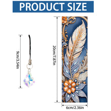 Load image into Gallery viewer, 4Pcs Special Shape Feathers Diamond Painting Bookmark Making Kit for Book Lovers
