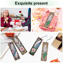 Load image into Gallery viewer, 4Pcs Special Shape Feathers Diamond Painting Bookmark Making Kit for Book Lovers
