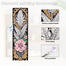 Load image into Gallery viewer, 4Pcs Special Shape Feathers Diamond Painting Bookmark Making Kit for Book Lovers
