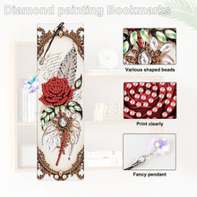 Load image into Gallery viewer, 4Pcs Special Shape Feathers Diamond Painting Bookmark Making Kit for Book Lovers
