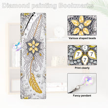 Load image into Gallery viewer, 4Pcs Special Shape Feathers Diamond Painting Bookmark Making Kit for Book Lovers
