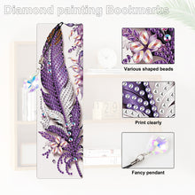 Load image into Gallery viewer, 4Pcs Special Shape Feathers Diamond Painting Bookmark Making Kit for Book Lovers
