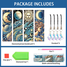 Load image into Gallery viewer, 4Pcs Special Shape Book Dinosaur Diamond Painting Bookmark for Adults Beginners
