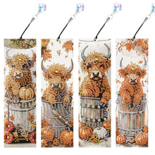 Load image into Gallery viewer, 4Pcs Special Shape Book Dinosaur Diamond Painting Bookmark for Adults Beginners
