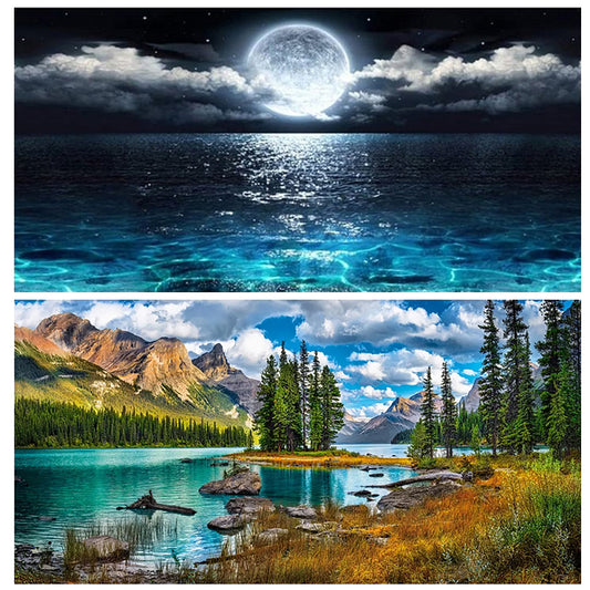 2pcs AB Diamond Painting Set - Outdoor Scenery (80*40CM)
