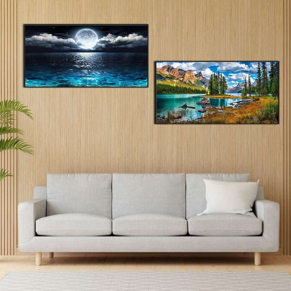 2pcs AB Diamond Painting Set - Outdoor Scenery (80*40CM)