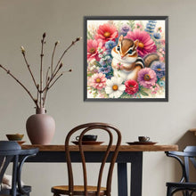 Load image into Gallery viewer, Diamond Painting - Full Round - Squirrel In The Flowers (40*40CM)
