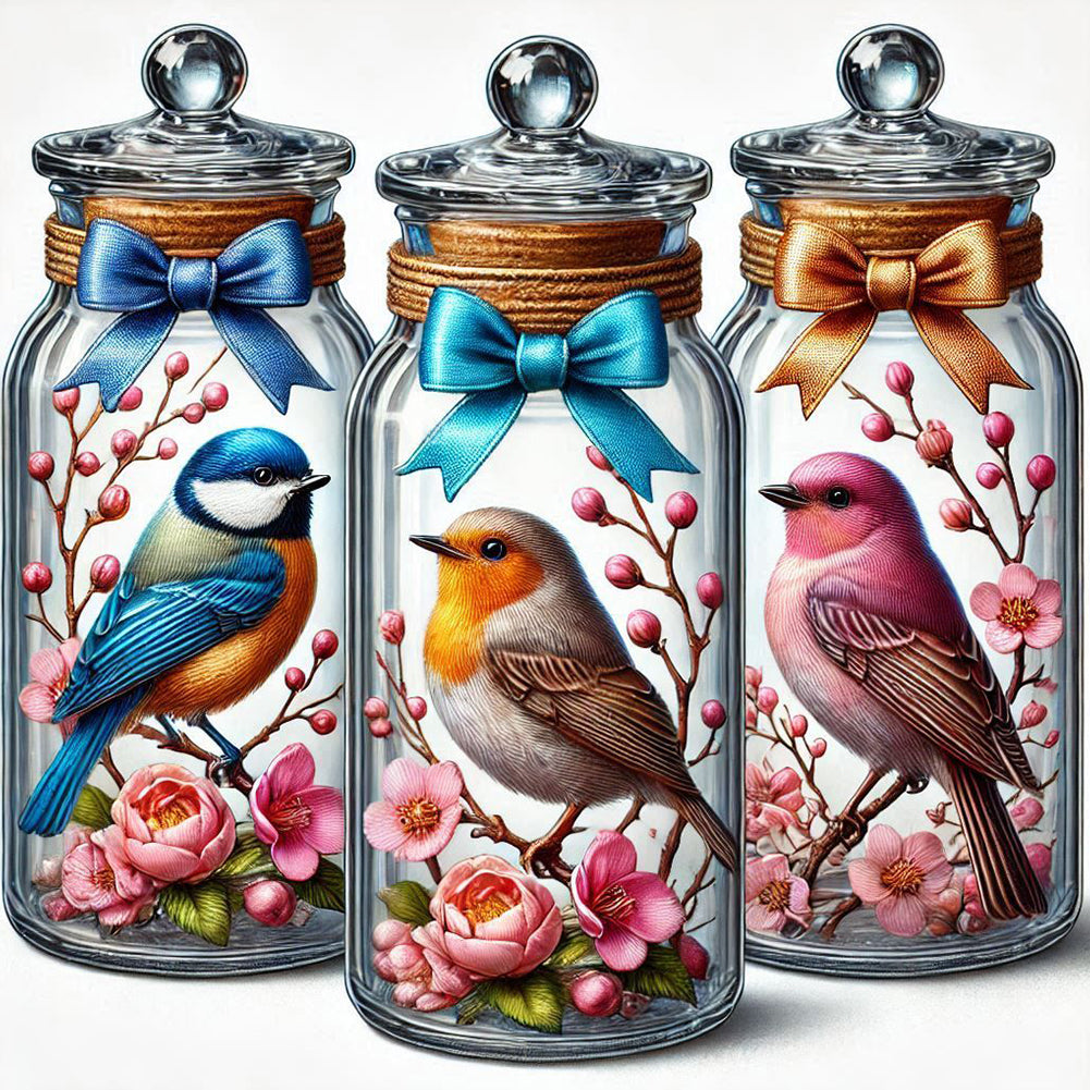 Diamond Painting - Full Round - Bottle Bird (40*40CM)