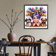 Load image into Gallery viewer, Diamond Painting - Full Round - Dog And Girl (40*40CM)
