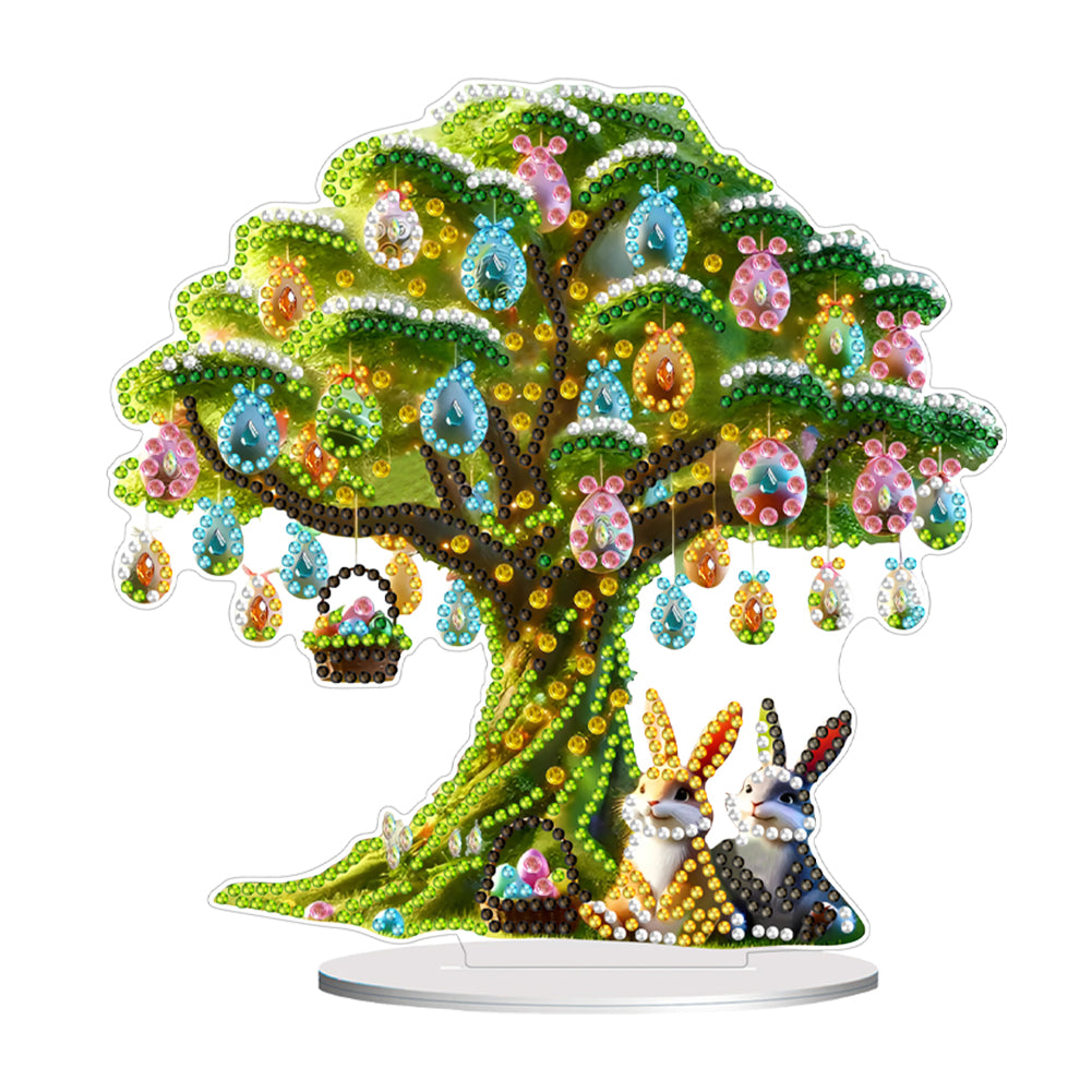 Acrylic Special Shape Easter Egg Desktop Diamond Art Kits for Home Office Decor