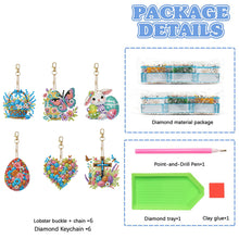 Load image into Gallery viewer, 6Pcs Double Sided Special Shape Animals Diamond Art Keyring for Beginners Adults
