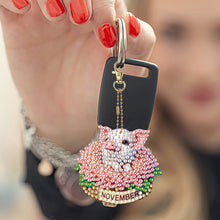 Load image into Gallery viewer, 6Pcs Double Sided Special Shape Animals Diamond Art Keyring for Beginners Adults
