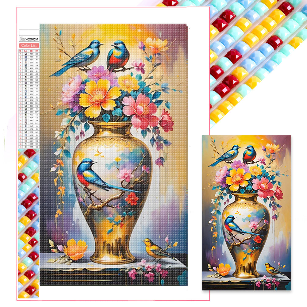 Diamond Painting - Full Square - Bird Vase (40*70CM)