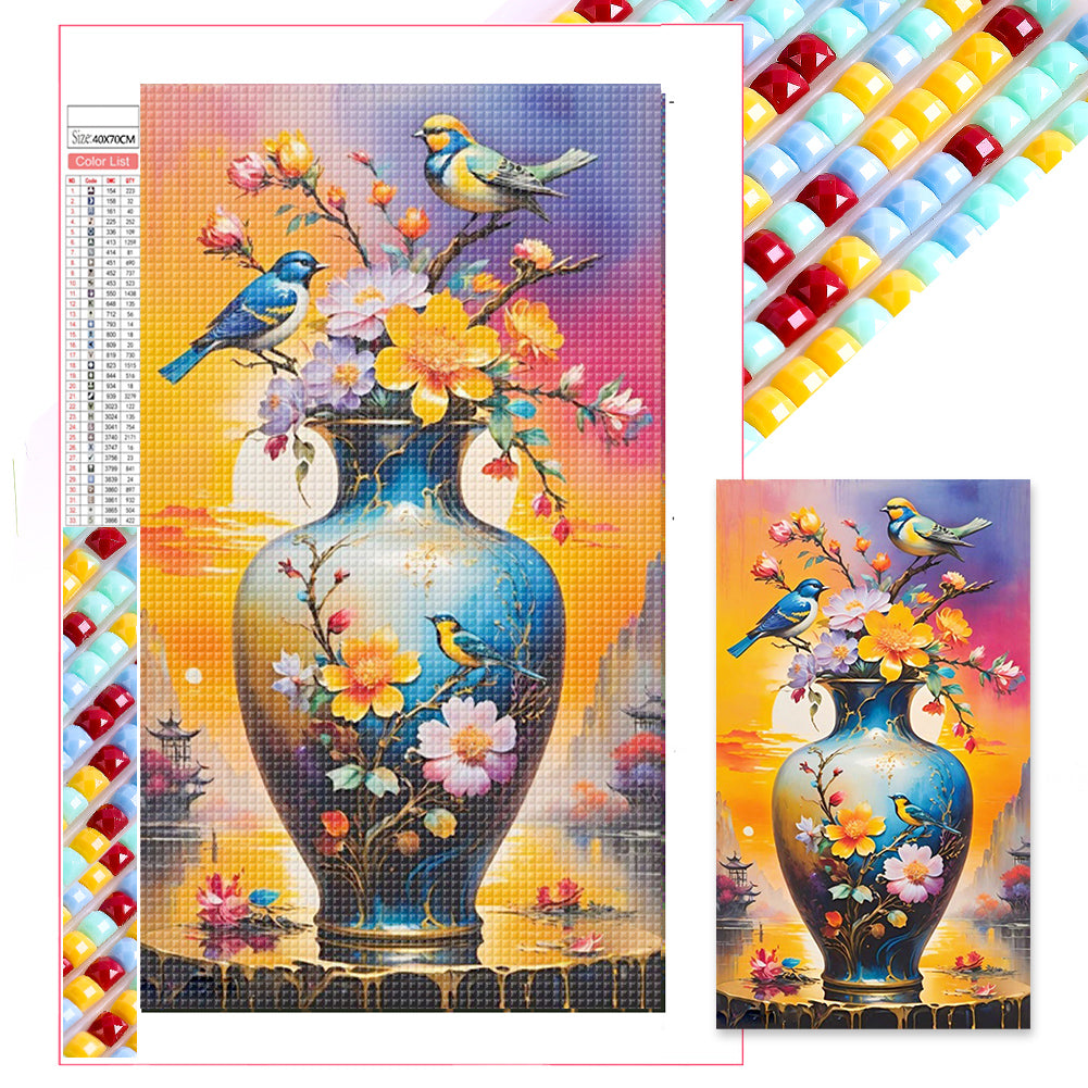 Diamond Painting - Full Square - Bird Vase (40*70CM)