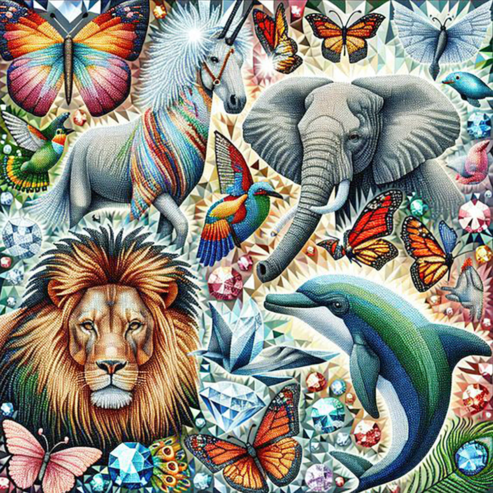 Diamond Painting - Full Round - Shining Animal (40*40CM)