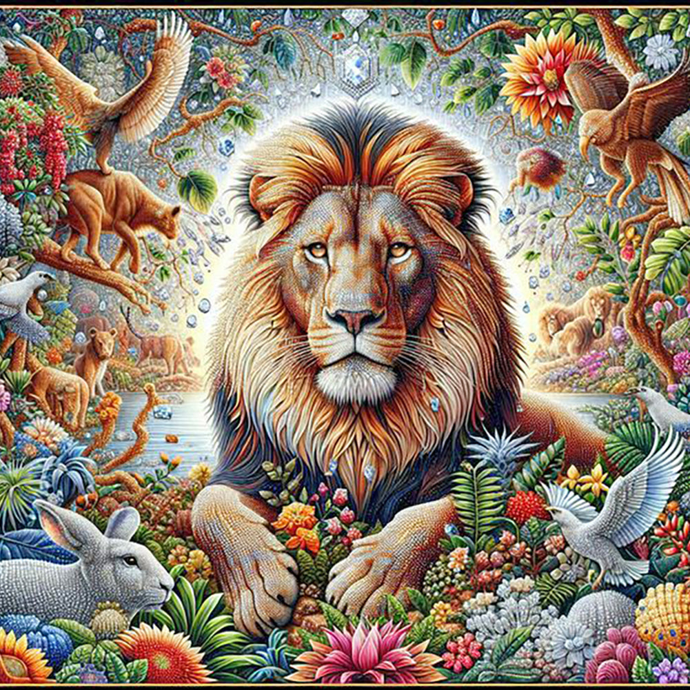 Diamond Painting - Full Round - Shining Animal (40*40CM)