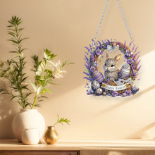 Load image into Gallery viewer, Easter Bunny Diamond Art Hanging Pendant 5D DIY Diamond Painting Dots Pendant
