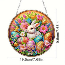 Load image into Gallery viewer, Easter Bunny Diamond Art Hanging Pendant 5D DIY Diamond Painting Dots Pendant
